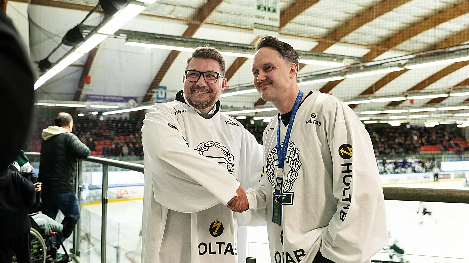 Michael Fohlin, vd på Holtab och Jakob Klingstedt, ordförande i TAIF